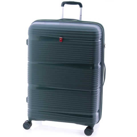 Gladiator Bionic Grote Koffer - 76 cm - 100/110 liter - Expandable - TSA slot - Eco Friendly Recyclebaar PP - Groen