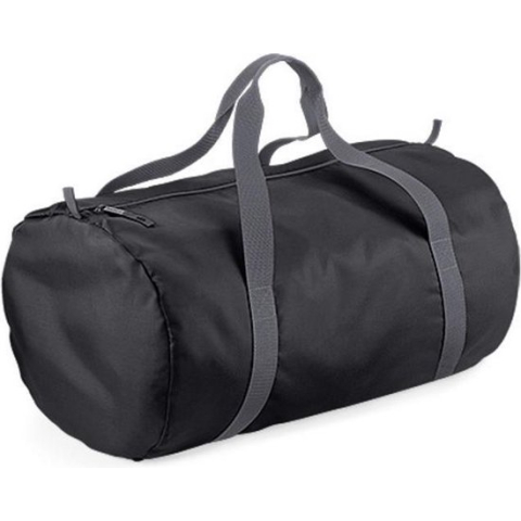 Bagbase Klein opvouwbare ronde sporttas, Kleur Black