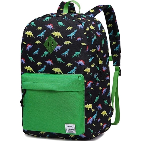 Backpack Boy, VASCHY Kids Backpacks Rucksack School Backpack Toddler Elementary School Kids Backpack for Boys with Chest Buckle for Back To School Season, Kindergarten,Travel(Dinosaur-Large）
