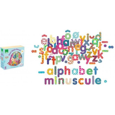 Magneten speelgoed ABC Alfabet letters van hout 81 stuks - Vilac