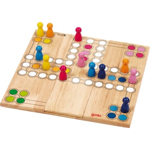 Bordspel: Ludo 24x24cm, speelveld kan aangepast worden aan