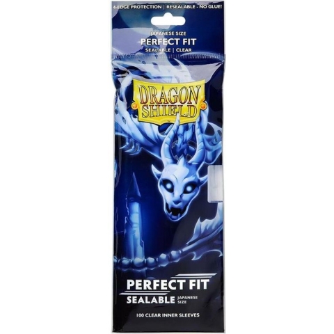 Dragonshield Japanese Size Perfect Fit Resealable Inner Sleeves - Clear Yama (100 Sleeves)