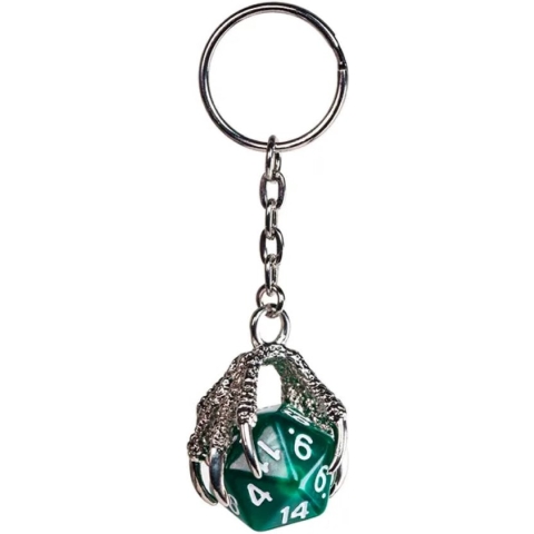 Lapi Toys - Dungeons and dragons sleutelhanger - DnD - D&D - D20 - Acryl - Groen - Goud