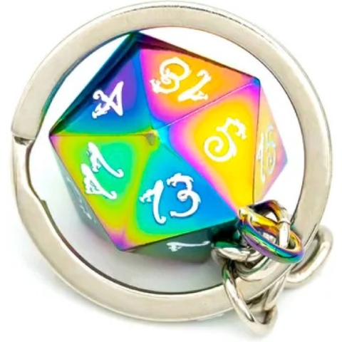Lapi Toys - Dungeons and dragons sleutelhanger - DnD - D&D - Metaal - Regenboog