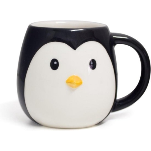 Balvi drinkbeker penguin Pingo zwart keramiek