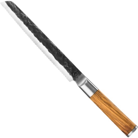 Forged Olive Broodmes 20cm - Olijfhout - In Houten Giftbox