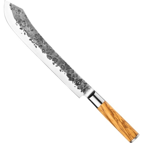 Forged Olive Slagersmes 25.5cm - Olijfhout - In Houten Giftbox