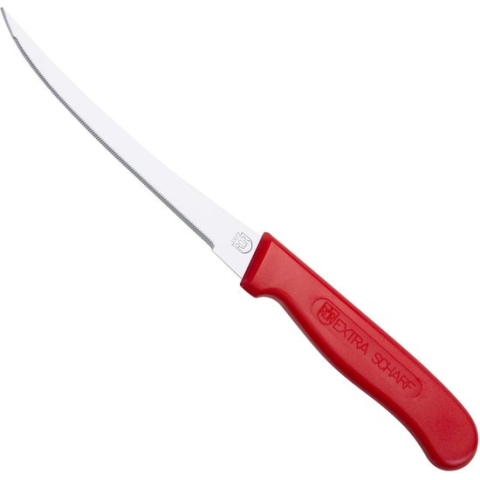 RÖR Solingen Tomatenmes - RVS - Lemmet 13 cm - Heft Kunststof Rood