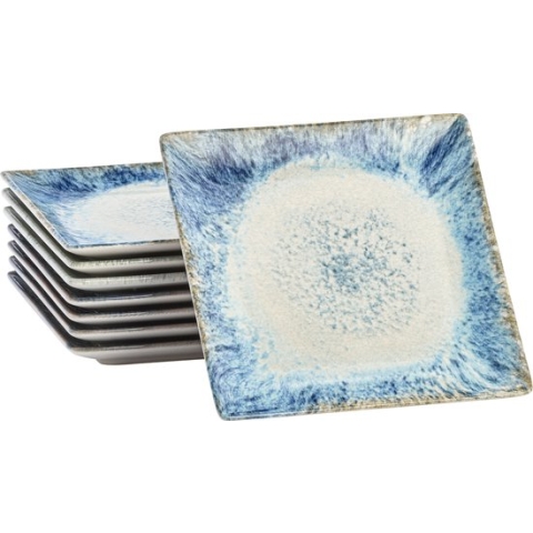 Lite-Body Hermes gebaksbordjes - Set van 8 stuks - 16 cm - Licht Blauw