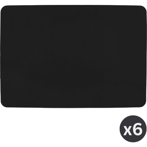 Placemat Togo - kunststof - SET/6 - 33x45cm - zwart
