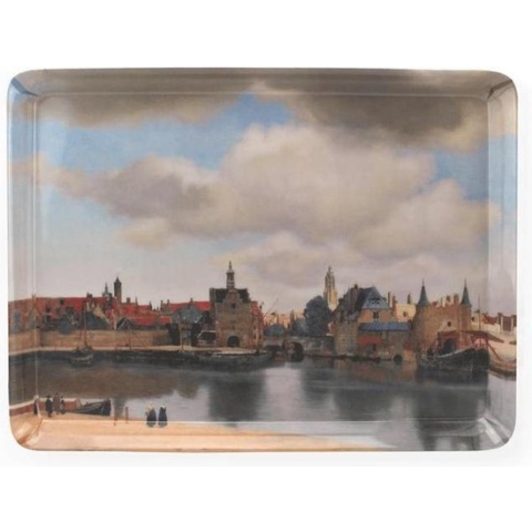 Dienblaadje, MIDI, 27x20 cm, Vermeer, Gezicht op Delft