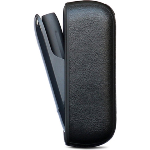 KELERINO. Leren Hoes geschikt voor IQOS 3 Duo - Zwart
