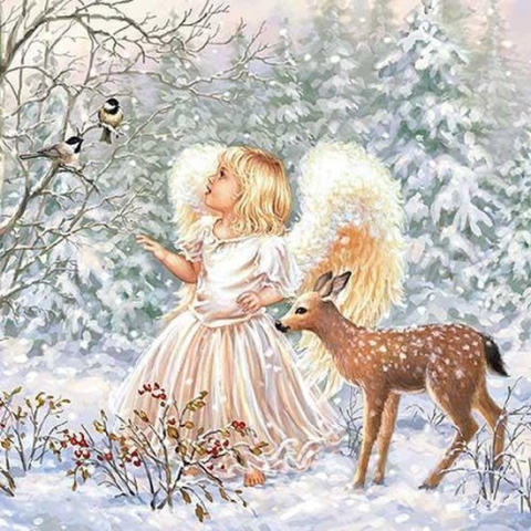 Ambiente Winter Angel papieren servetten