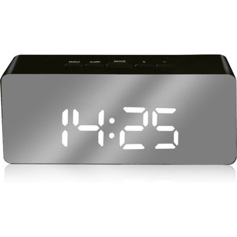 Luxime® - Digitale Wekker - Slaapkamer - Klok - Energiezuinig - Zwart