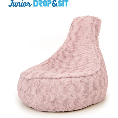 Drop & Sit Stoel Zitzak Bont - Rose - Junior - Voor Binnen
