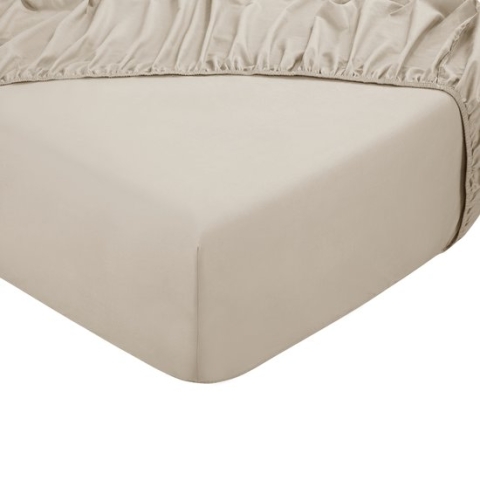 Seashell Hoeslaken - 100% natuurlijk katoen - 180x200 - beige