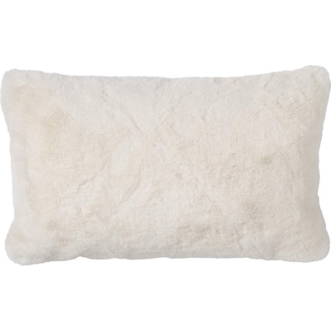 Dutch Decor ZAYA - Sierkussen unikleur 30x50 cm - Snow White - wit - Inclusief binnenkussen
