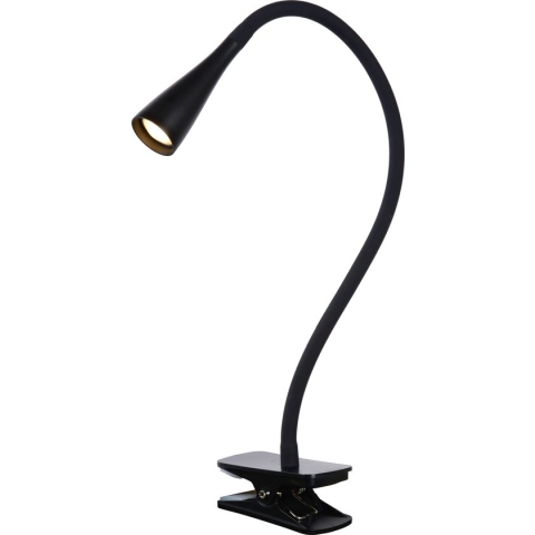 Lucide ZOZY Klemlamp - LED Dimb. - 1x4W 3000K - 3 StepDim - Zwart