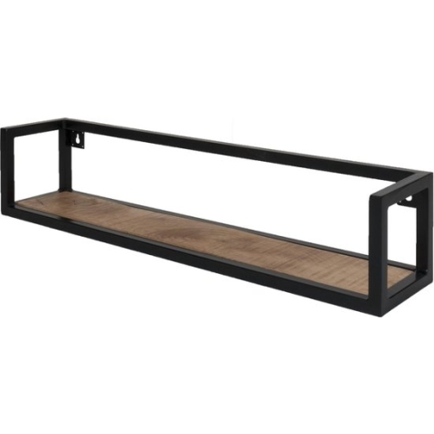 Wandplank Vintage - 81 cm - Mangohout - Metaal