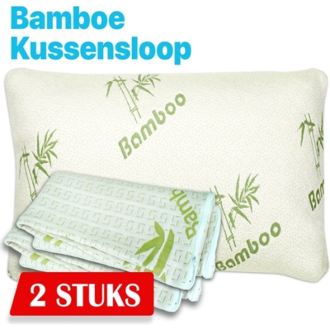 2x Bamboe Kussensloop - Bamboe Kussenbeschermer 60x70 - Cool Comfort - Antibacteriële werking