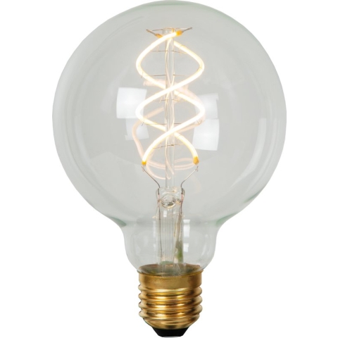 Lucide G95 Filament lamp - Ø 9,5 cm - LED Dimb. - E27 - 1x4,9W 2700K - Transparant