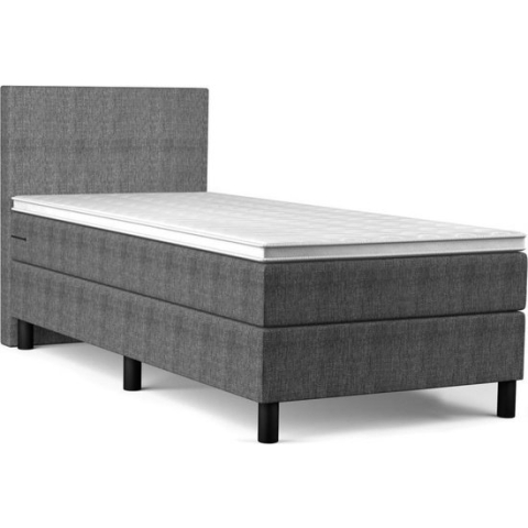 Boxspring Bravo - 90x200 cm - Luxe Pocketvering - Stof Antraciet