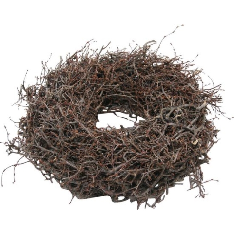 Krans - Herfstkrans - Kerstkrans - Hout - Bonsai hout - Bruin - D30 cm