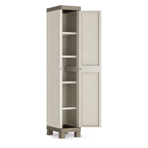 Keter Excellence Opbergkast Hoog - 4 planken - 45x33x182cm - Beige/Taupe