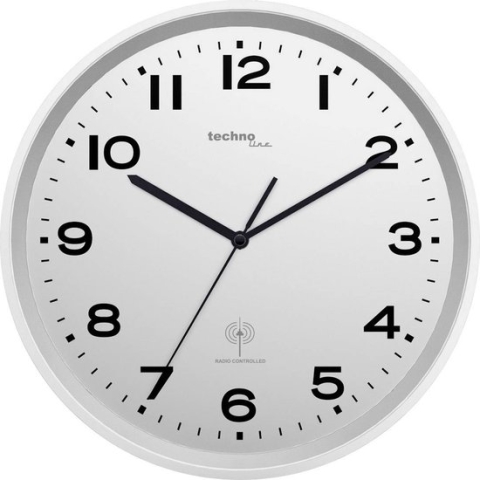 Techno Line WT 8500-2 silber Wandklok radiografisch 30 cm x 4.1 cm Zilver