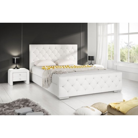 Meubella - Tweepersoonsbed Aventura Diamond - Wit - 180x200 cm