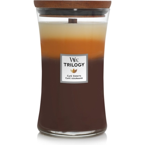 WoodWick Hourglass Large Trilogy Geurkaars - Cafe Sweets