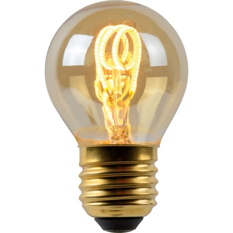 Lucide G45 Filament lamp - Ø 4,5 cm - LED Dimb. - E27 - 1x3W 2200K - Amber