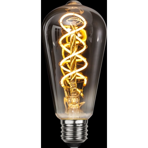 Edison lamp - Rookglas - E27 - 2W - Super Warm Wit 2100K - Dimbaar