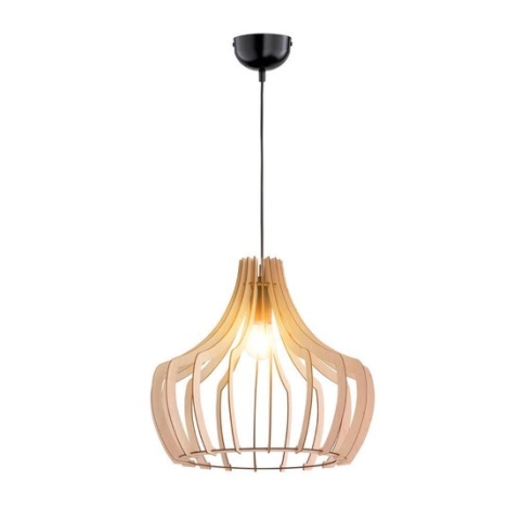 Reality WOOD - Hanglamp - Houtkleur - E27  - Binnenverlichting