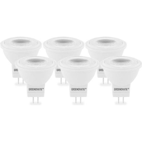 Groenovatie LED Spot GU4 / MR11 Fitting - 2W - 35x35 mm - Dimbaar - 6-Pack - Warm Wit