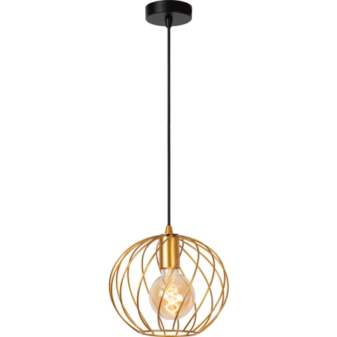 Lucide DANZA Hanglamp - Ø 25 cm - 1xE27 - Mat Goud / Messing