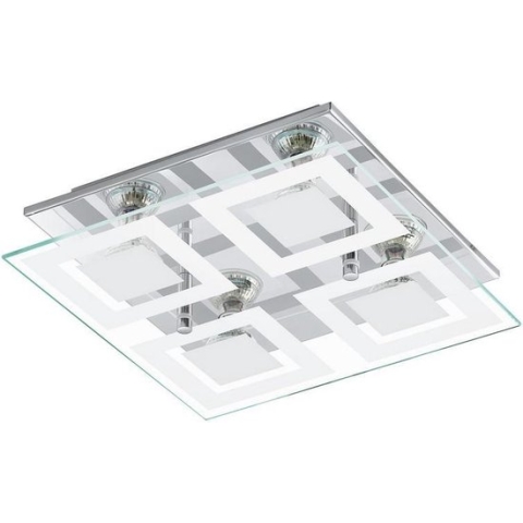 EGLO Almana Plafond- en Wandlamp - GU10 - 29 cm - Chroom/Wit