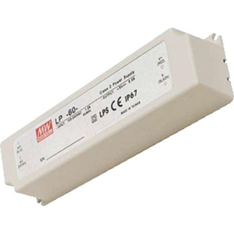 Mean Well LED Transformator 12V - Max. 60 Watt - Waterdicht IP67