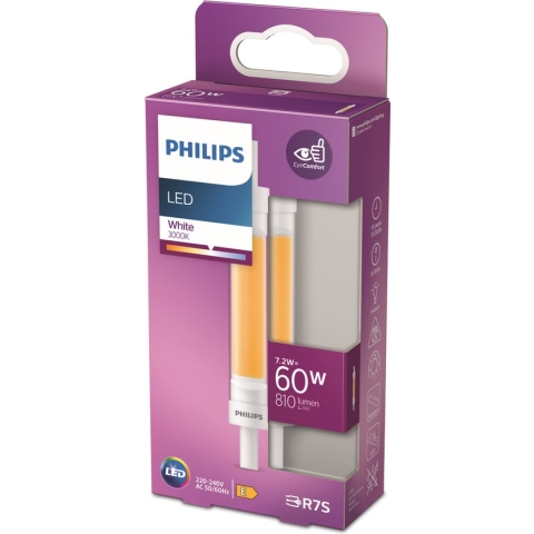 Philips LED-lamp - R7s Staaf - 7.2 W - Warmwit - (Ø x l) 15 mm x 118 mm - 1 stuk(s)