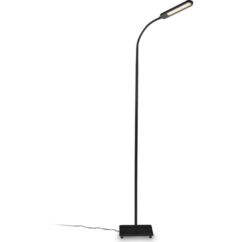 B.K.Licht - Zwarte Vloerlamp - CCT - dimbaar staanlamp - h: 158.6cm - 6.5W