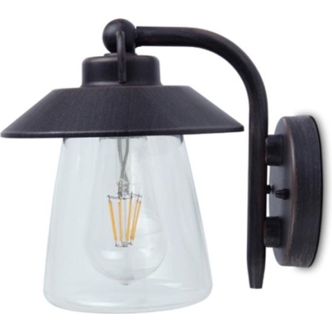 LUTEC Cate - Wandlamp voor buiten met E27 fitting - Zwart
