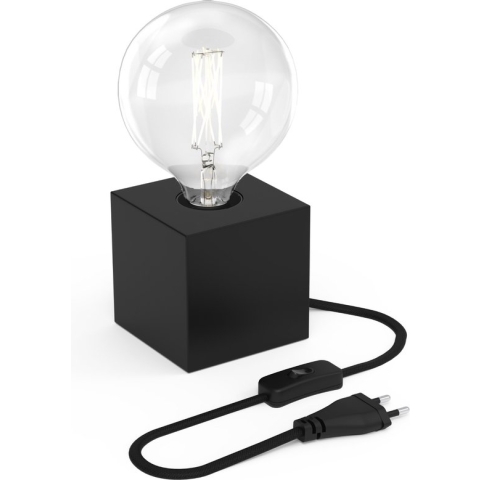 Calex Tafellamp Vierkant - Industrieel - E27 Fitting -  Zwart - Excl. lichtbron