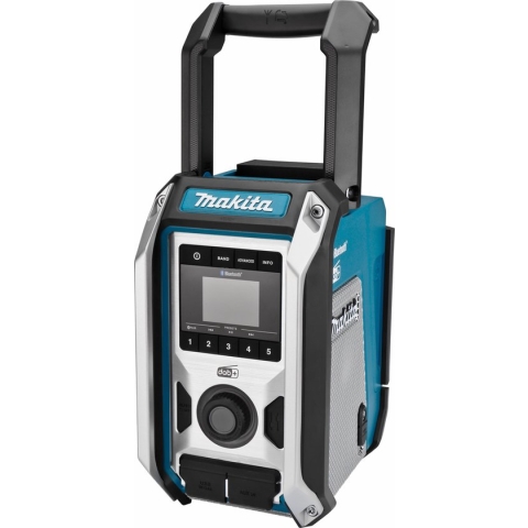 Makita DMR115 accu bouwradio - FM DAB/DAB+ Bluetooth - Bass subwoofer - voor 10,8/12V CXT & 14,4/18V LXT accu's en 230V netstroom