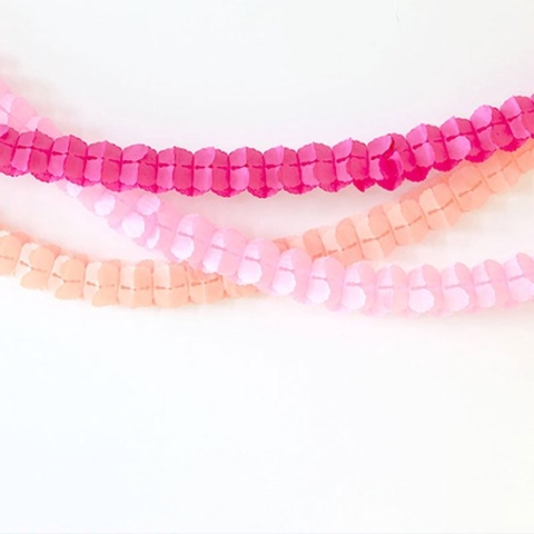 Folat - Slingers Pastel Roze 3m - 3 stuks
