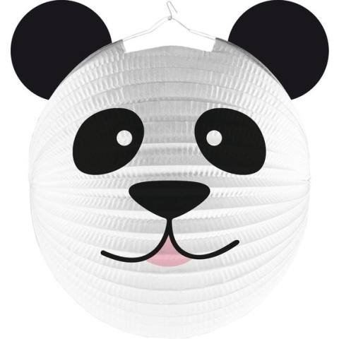 Amscan Lampion Panda 25 Cm Papier Zwart/wit