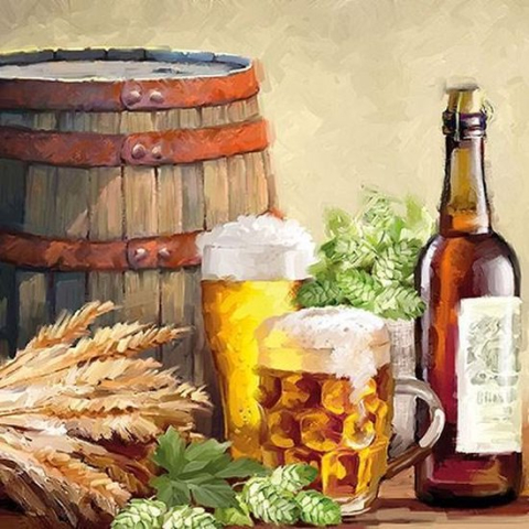 1 Pakje papieren lunch servetten - Beer And Hops