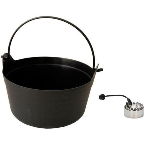 Heksen ketel/kookpot diameter 25 cm met rookmachine/mist maker met 3-kleuren