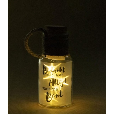 Paper Dreams Decoratielicht Big Star Bedankt 15 Cm Transparant