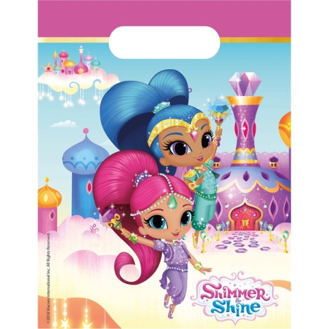 PROCOS - 6 Shimmer + Shine cadeauzakjes - Decoratie > Feestzakjes