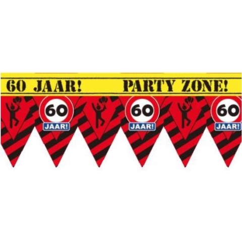 Party tape | Afzetlint | 60 jaar Party zone